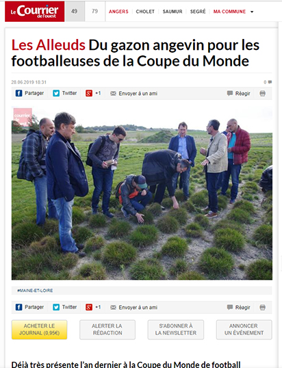 Courrier De L Ouest Gazon Angevin Pour La Coupe Du Monde